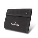 NAUTICA CORDURAナイロン使用 三つ折り財布 全長60cmストラップ付き ブラック