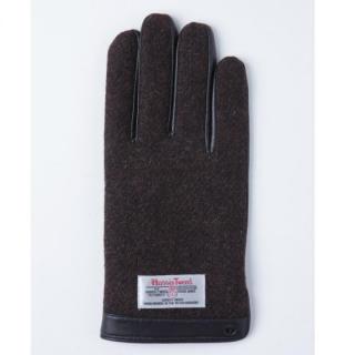 どの指でもスマホが操作できる iTouch Gloves 手のひら側革製ブラウンLサイズ