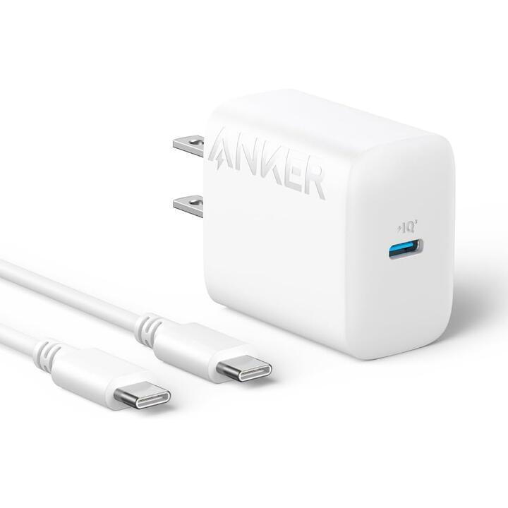 Anker Charger (20W) with USB-C & USB-C ケーブル ホワイト_0