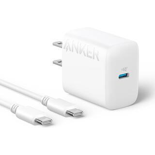 Anker Charger (20W) with USB-C & USB-C ケーブル ホワイト