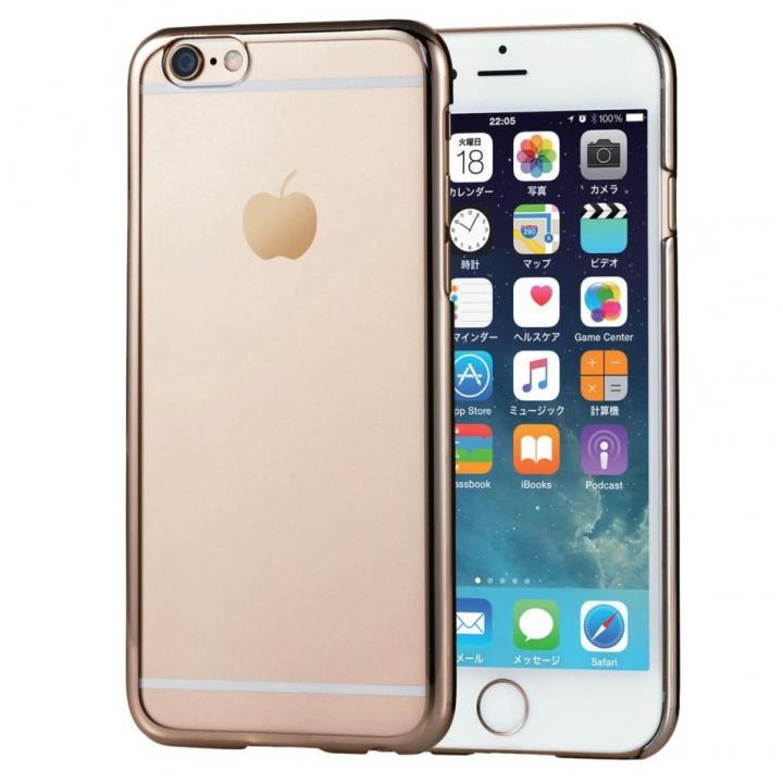 iPhone6s ケース サイドメッキ ハードケース クリア/ゴールド iPhone 6s/6_0