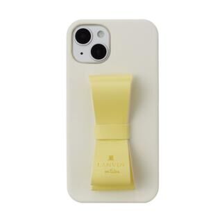iPhone 14 (6.1インチ) ケース LANVIN en Bleu Slim Wrap Case Stand Ring Ribbon WhiteYellow iPhone 14