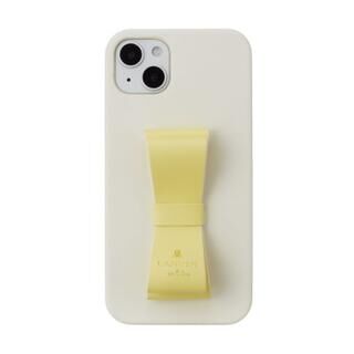 iPhone 14 Plus(6.7インチ) ケース LANVIN en Bleu Slim Wrap Case Stand Ring Ribbon WhiteYellow iPhone 14 Plus