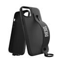 DIESEL Leather Handstrap Case Black/White iPhone 14 Plus