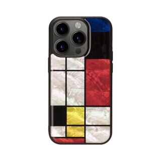 iPhone 15 Pro (6.1インチ) ケース 天然貝ケース Mondrian iPhone 15 Pro
