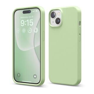 iPhone 15 (6.1インチ) ケース elago SILICONE CASE Pastel Green iPhone 15