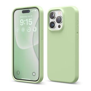 iPhone 15 Pro (6.1インチ) ケース elago SILICONE CASE Pastel Green iPhone 15 Pro