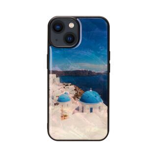 iPhone 15 (6.1インチ) ケース 天然貝ケース サントリーニ島 iPhone 15
