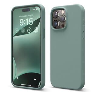 iPhone 15 Pro Max (6.7インチ) ケース elago SILICONE CASE Midnight Green iPhone 15 Pro Max
