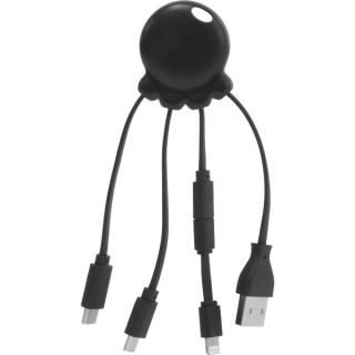 Octopus 3in1充電ケーブル MicroUSB Lightning USB-TypeC ブラック
