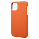 GRAMAS Shrunken-calf レザー背面ケース オレンジ iPhone 11