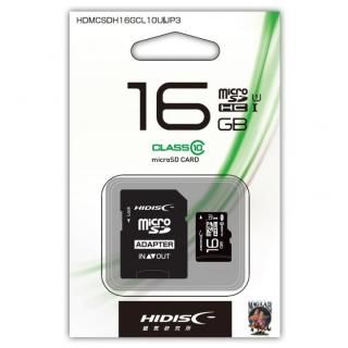 HIDISC microSDHCカード HC16GB Class10 UHS-1対応