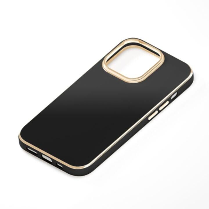 Premium Style メタリックフレーム ソフトケース ブラック iPhone 14 Pro_0