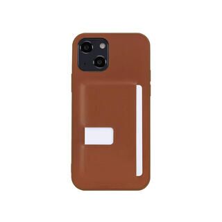 iPhone 13 ケース LEATHER BACK COVER CASE タン iPhone 13