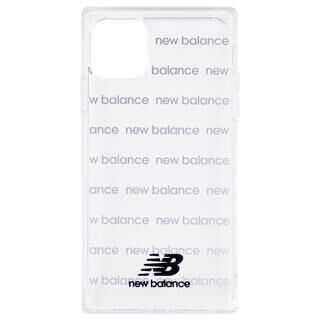 iPhone 11 ケース New Balance スクエア型TPUクリアケース ロゴボーダー/ブラック iPhone 11