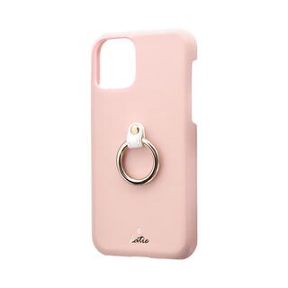 iPhone 11 Pro ケース リング付PUレザーシェルケース「SHELL RING Katie」 ピンク iPhone 11 Pro