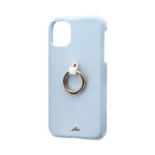iPhone 11 ケース リング付PUレザーシェルケース「SHELL RING Katie」 ブルー iPhone 11