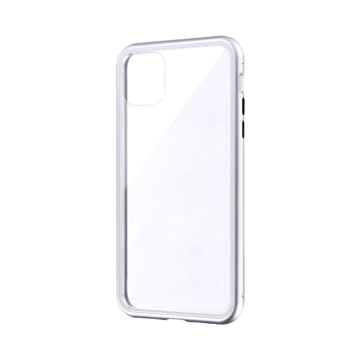 iPhone 11 Pro Max ケース ガラス＆アルミケース「SHELL GLASS Aluminum」 シルバー iPhone 11 Pro Max_0