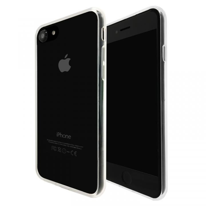 iPhone8/7 ケース A+ 背面強化ガラス×TPUハイブリッドケース Clear Panel Case for iPhone 8/7_0