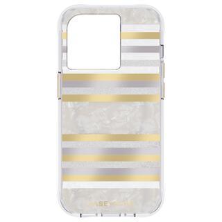 iPhone 14 Pro (6.1インチ) ケース CaseMate Pearl Stripes MagSafe対応・抗菌・3.0m落下耐衝撃 iPhone 14 Pro