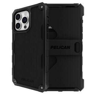iPhone 15 Pro Max (6.7インチ) ケース Pelican Shield スタンド機能付きホルスター MagSafe対応 リサイクルプラスチック Black iPhone 15 Pro Max