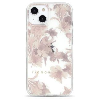 iPhone 15 (6.1インチ) ケース rienda TPUクリアケース Dress Flower ピンク iPhone 15