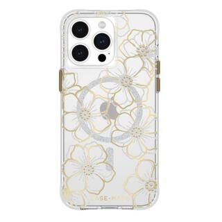 iPhone 15 Pro Max (6.7インチ) ケース Case-Mate Floral Gemsリサイクルプラスチック Gold iPhone 15 Pro Max