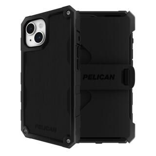 iPhone 15 (6.1インチ) ケース Pelican Shield スタンド機能付きホルスター リサイクルプラスチック Black iPhone 15/14/13