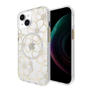 iPhone 15 (6.1インチ) ケース Case-Mate Floral Gems リサイクルプラスチック Gold iPhone 15/14/13