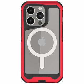 iPhone 15 Pro (6.1インチ) ケース ゴーステック MagSafe対応 耐衝撃アルミケース アトミックスリム レッド iPhone 15 Pro
