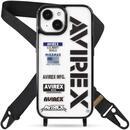 AVIREX ショルダーストラップ付クリアケース ロゴ iPhone 15