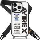 AVIREX ショルダーストラップ付クリアケース ロゴ iPhone 15 Pro