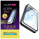 フルカバー強化ガラス ハイブリットフレーム付き ブルーライトカット/ブラック iPhone XR