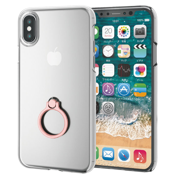 Iphone Xsケース シェルカバー リング付ケース ピンク Iphone Xsの人気通販 Appbank Store
