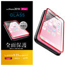 フルカバー強化ガラス フレーム付 レッド iPhone XR