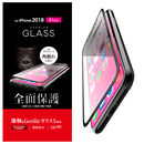 フルカバー強化ガラス フレーム付 ゴリラ/ブラック iPhone XR