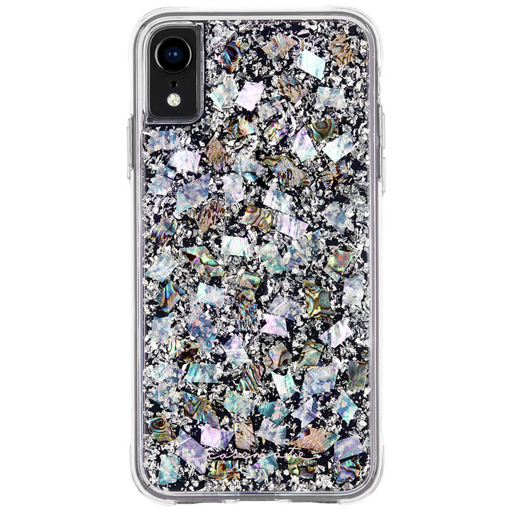 iPhone XR ケース Case-Mate Karat-Pearl ワイヤレス充電対応 真珠貝細工ケース silver iPhone XR_0