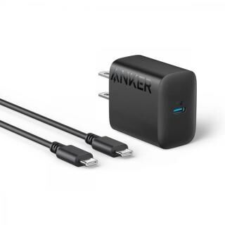 Anker Charger (20W) with USB-C & USB-C ケーブル ブラック