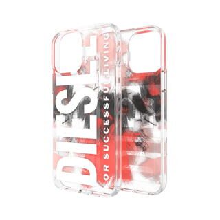 iPhone 13 Pro Max (6.7インチ) ケース DIESEL Clear Military Brush Red iPhone 13 Pro Max