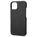 GRAMAS Shrunken-calf Leather Shell Case 背面型レザーケース Black iPhone 13【7月上旬】