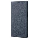 GRAMAS Shrunken-calf Leather Book Case 手帳型レザーケース Navy iPhone 13 Pro