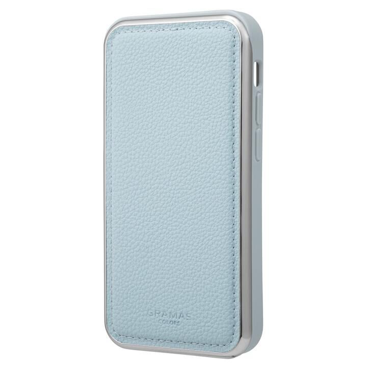 GRAMAS COLORS Shrink PU Leather Hybrid Shell Case 背面型ハイブリッドケース Light Blue iPhone 13 mini_0