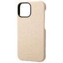GRAMAS Shrunken-calf Leather Shell Case 背面型レザーケース Ivory iPhone 13 mini【7月上旬】