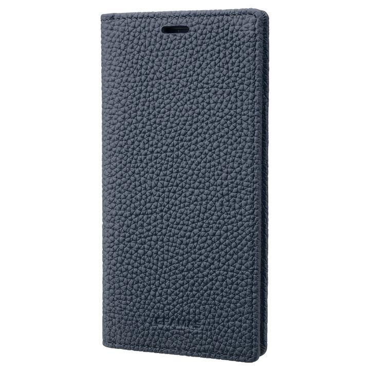 GRAMAS Shrunken-calf Leather Book Case 手帳型レザーケース Navy iPhone 13 mini_0
