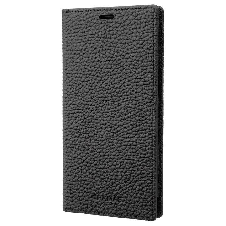 GRAMAS Shrunken-calf Leather Book Case 手帳型レザーケース Black iPhone 13 Pro_0