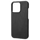 GRAMAS Shrunken-calf Leather Shell Case 背面型レザーケース Black iPhone 13 Pro