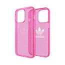 adidas Originals Protective Clear Case Glitter FW21 pink iPhone 13/iPhone 13 Pro