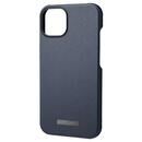 GRAMAS COLORS EURO Passione PU Leather Shell Case 背面型PUケース Dark Navy iPhone 13