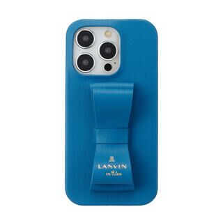 iPhone 15 Pro (6.1インチ) ケース LANVIN en Bleu Slim Wrap Case Stand & Ring Ribbon Navy iPhone 15 Pro