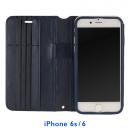 Su-Penホルダー付き 最薄 手帳型レザーケース ブルー  iPhone 6s/6
